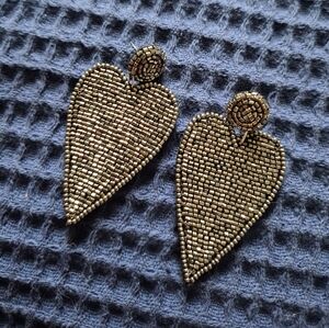 Elegant Gold Heart-Shaped Earrings